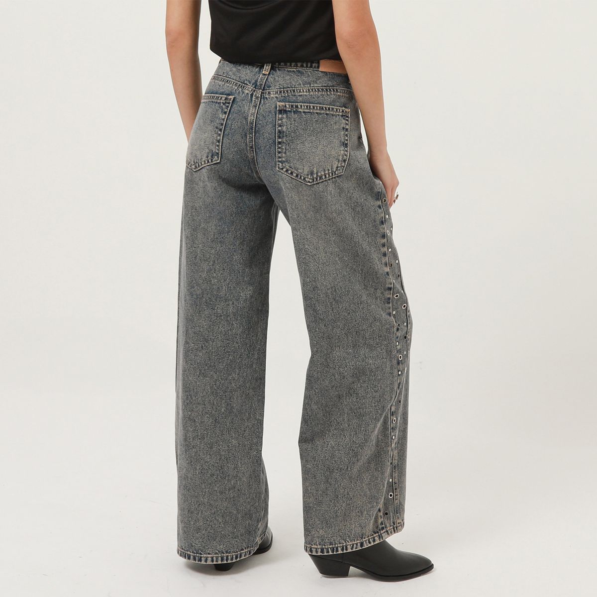 DENIMLAB - Jean Baggy Tiro Medio Mujer Denimlab