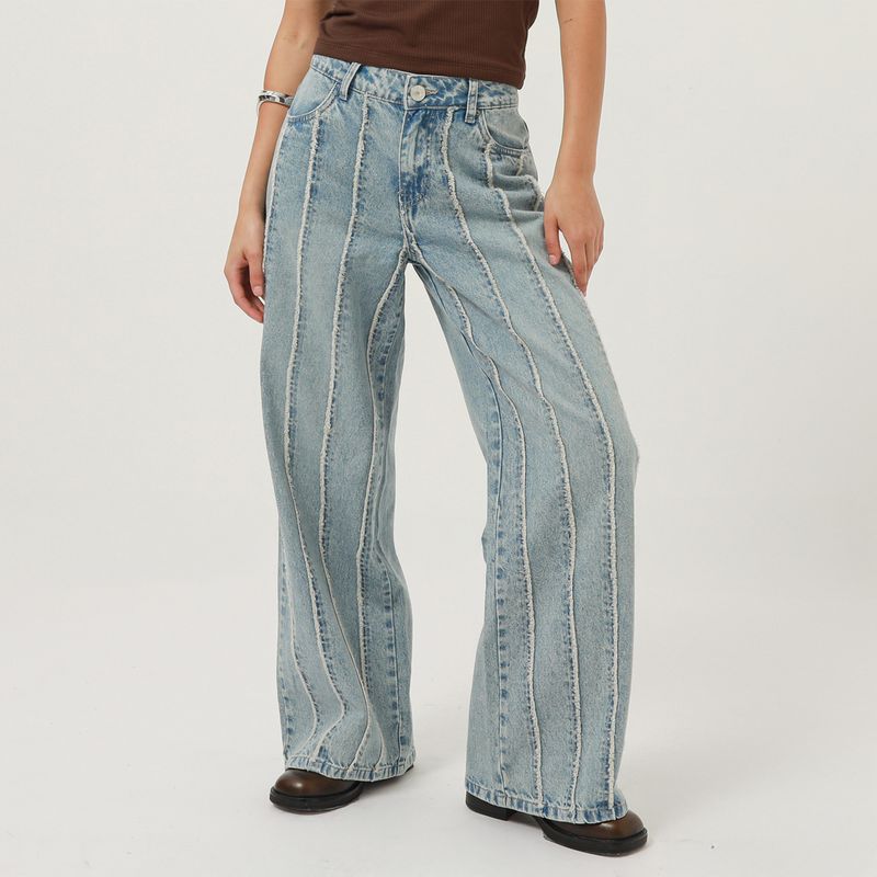 DENIMLAB - Jean Wide Leg Tiro Medio Mujer Denimlab