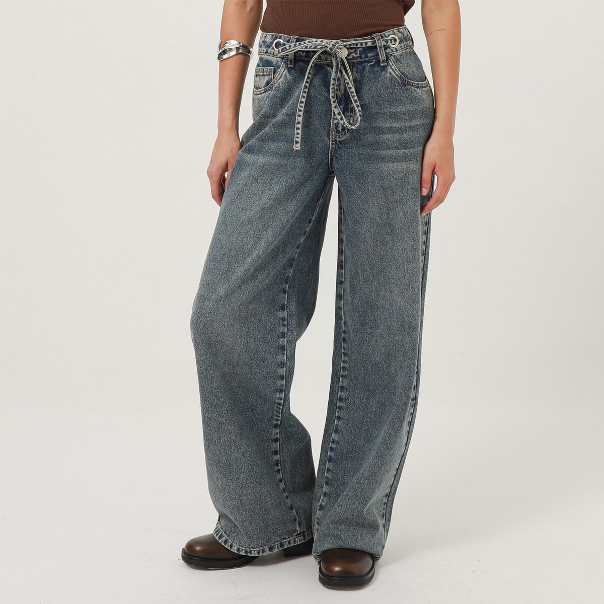 DENIMLAB - Jean Baggy Tiro Medio Mujer Denimlab