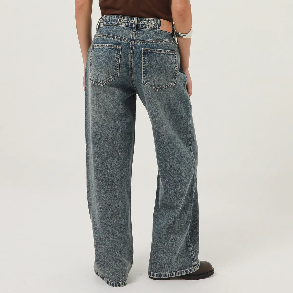 DENIMLAB - Jean Baggy Tiro Medio Mujer Denimlab