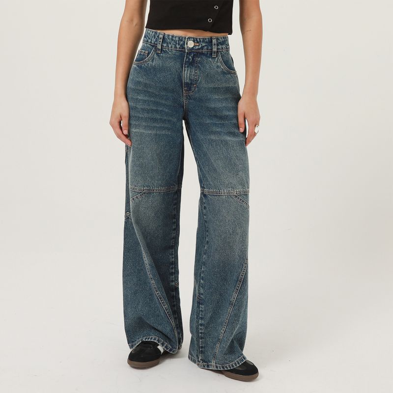 DENIMLAB - Jean Wide Leg Tiro Medio Mujer Denimlab
