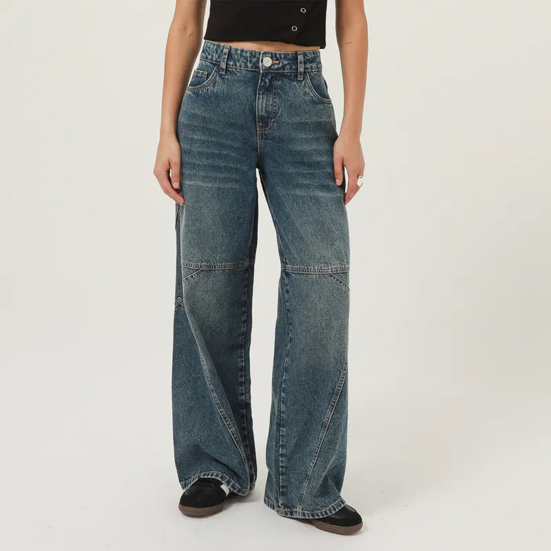 DENIMLAB - Jean Wide Leg Tiro Medio Mujer Denimlab