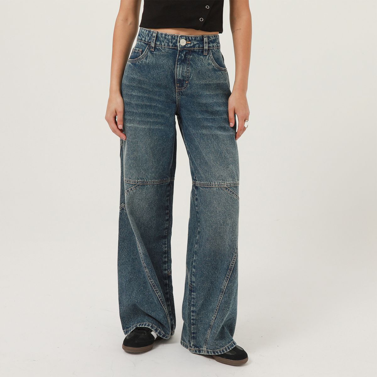 DENIMLAB - Jean Wide Leg Tiro Medio Mujer Denimlab