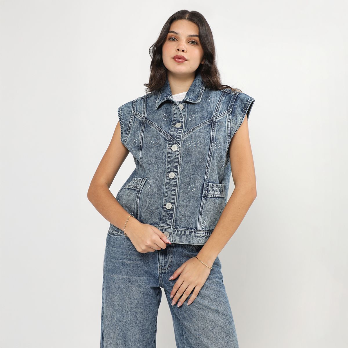 SYBILLA - Chaleco Denim Mujer Sybilla