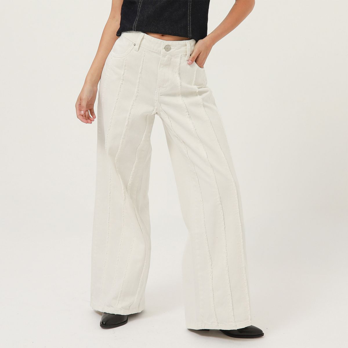 DENIMLAB - Jean Wide Leg Tiro Medio Mujer Denimlab