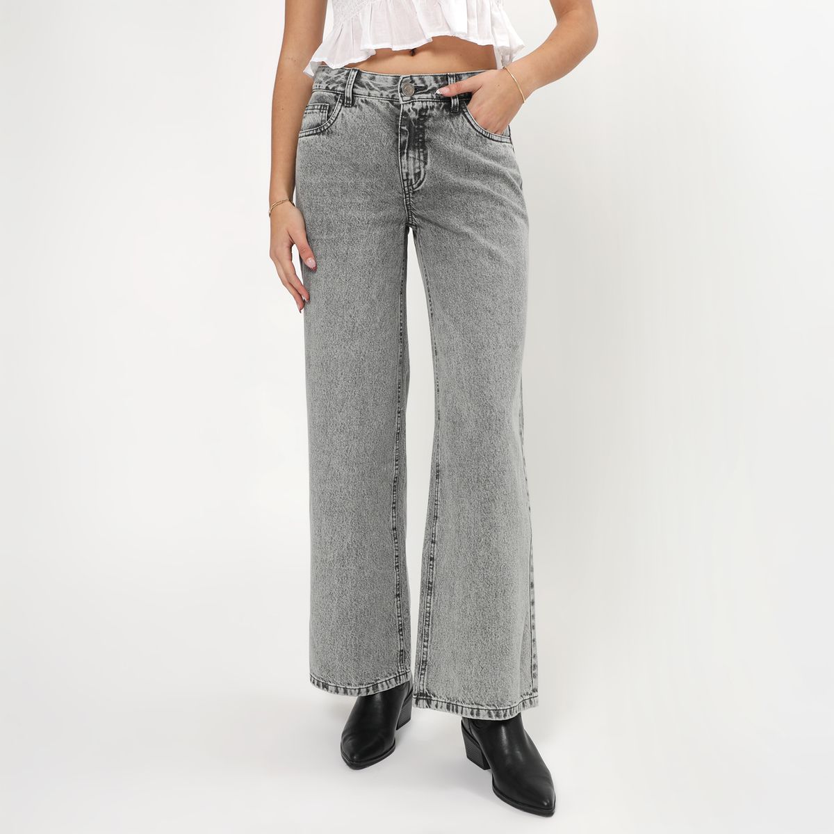 SYBILLA - Jean Baggy Tiro Medio Mujer Sybilla