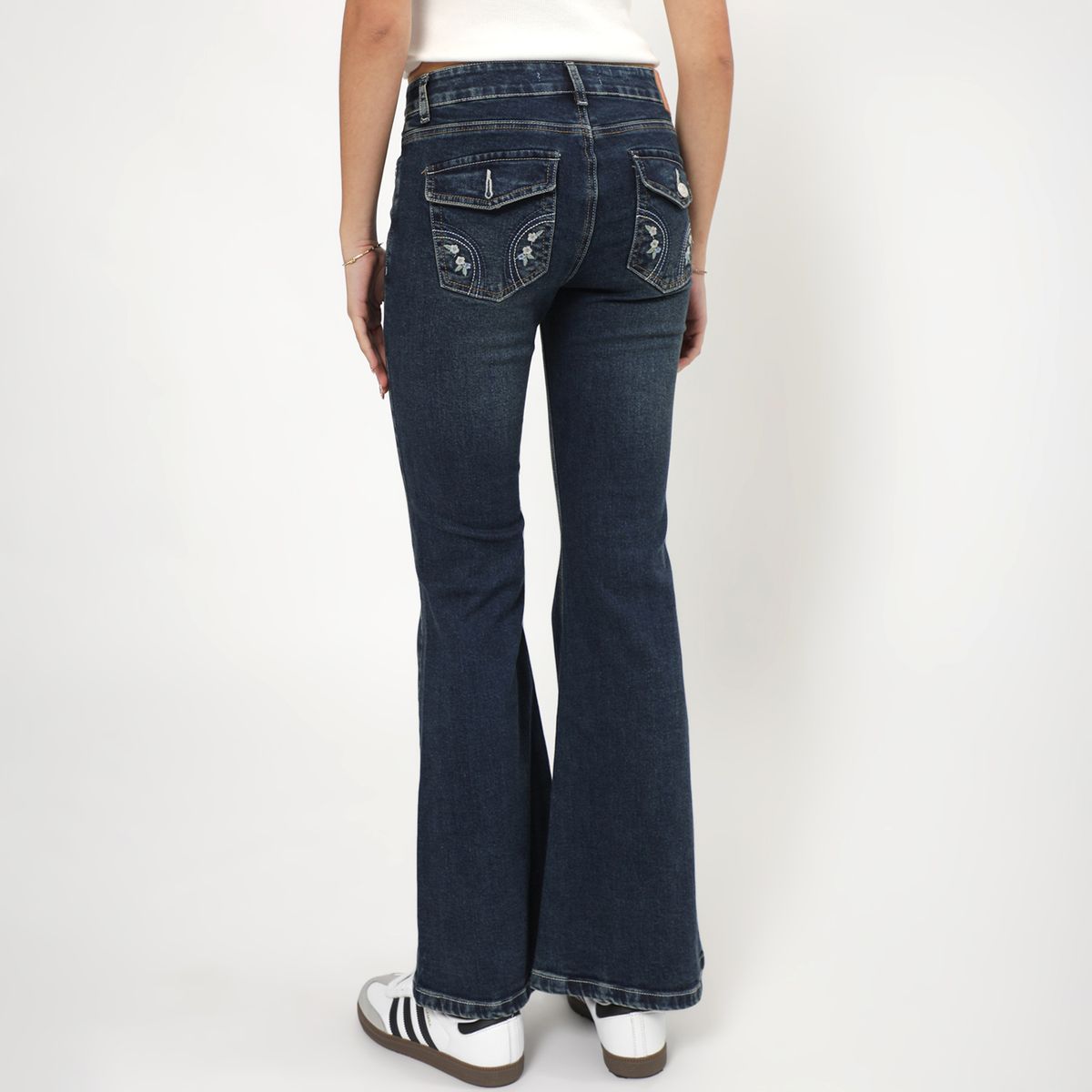 AMERICAN ABBEY - Jean Flare Tiro Medio Mujer American Abbey