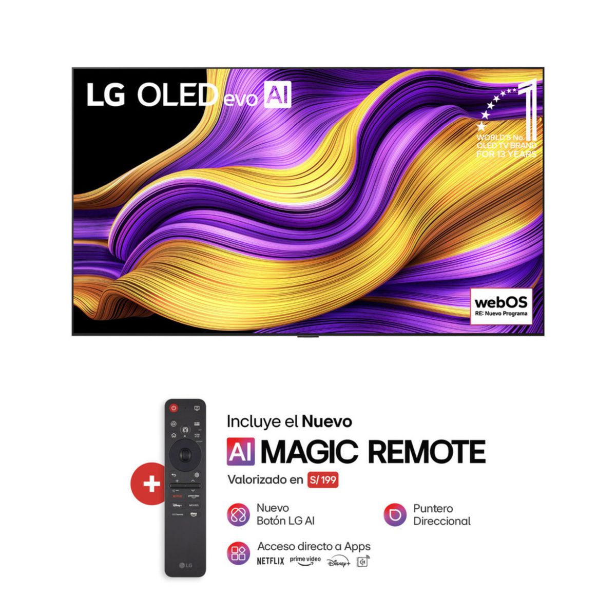 LG - Televisor LG 97" OLED evo 4k ThinQ AI OLED97G5PSA Smart TV