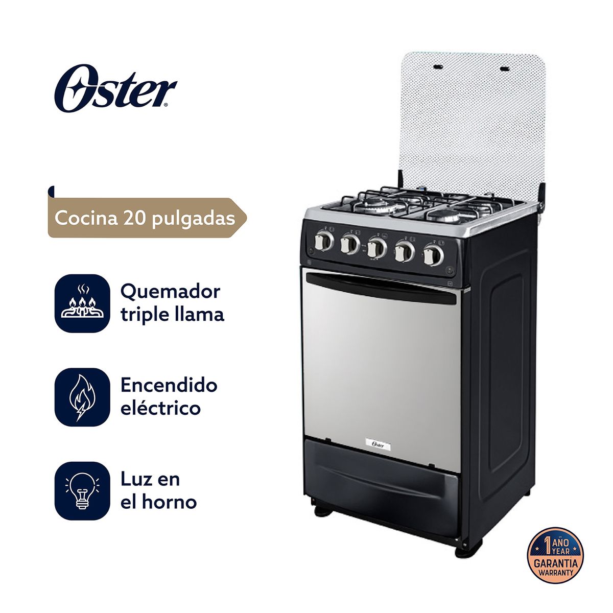 OSTER - Cocina OSTER OS-PGSC20G4HTBB