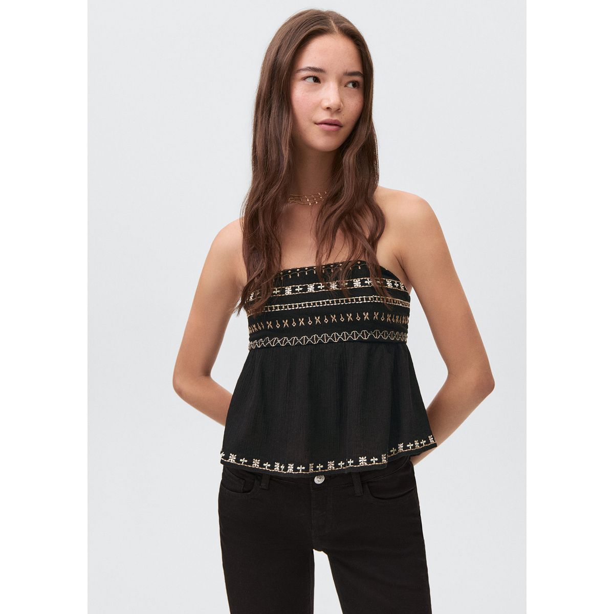 MANGO TEEN - Top Sin Mangas Mujer Mango Teen