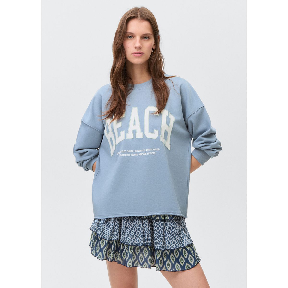 MANGO TEEN - Polera 100% Algodón Mujer Mango Teen