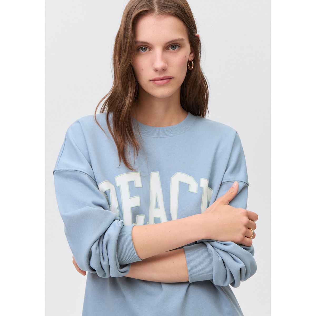 MANGO TEEN - Polera 100% Algodón Mujer Mango Teen