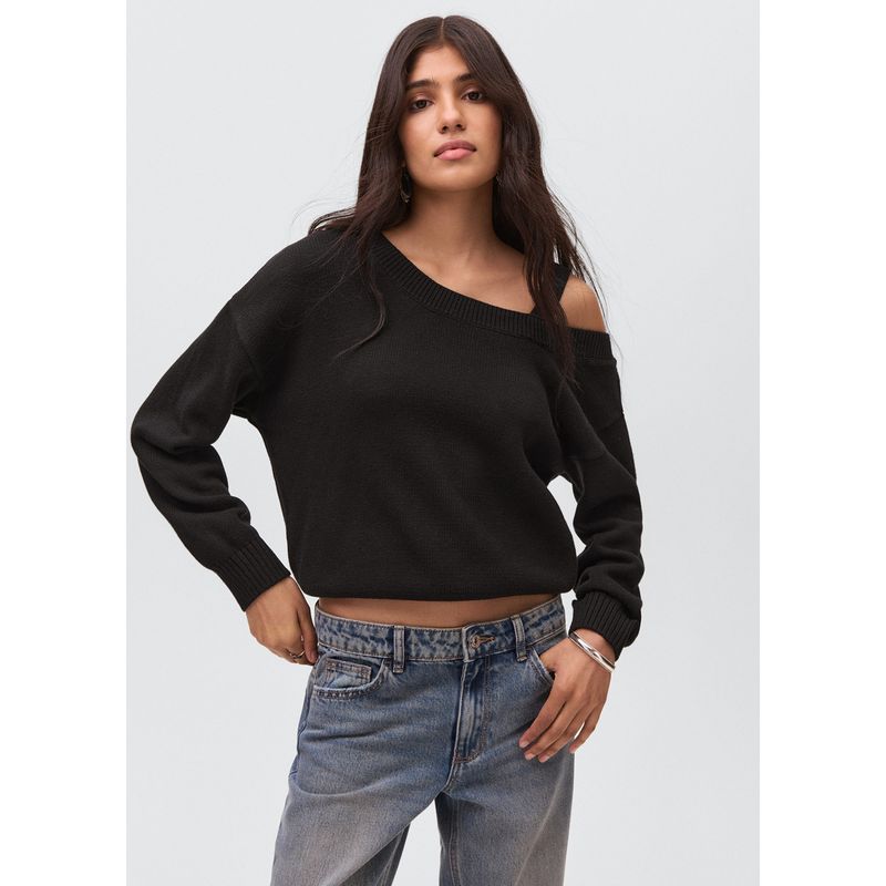 MANGO TEEN - Chompa Asimétrica Mujer Mango Teen