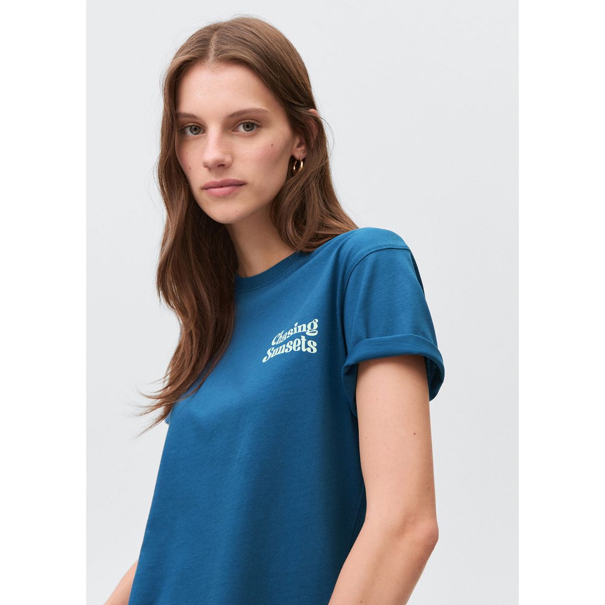 MANGO TEEN - Polo Manga Corta 100% Algodón Mujer Mango Teen