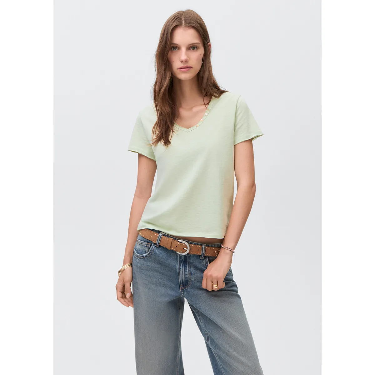 MANGO TEEN - Polo Manga Corta Mujer Mango Teen