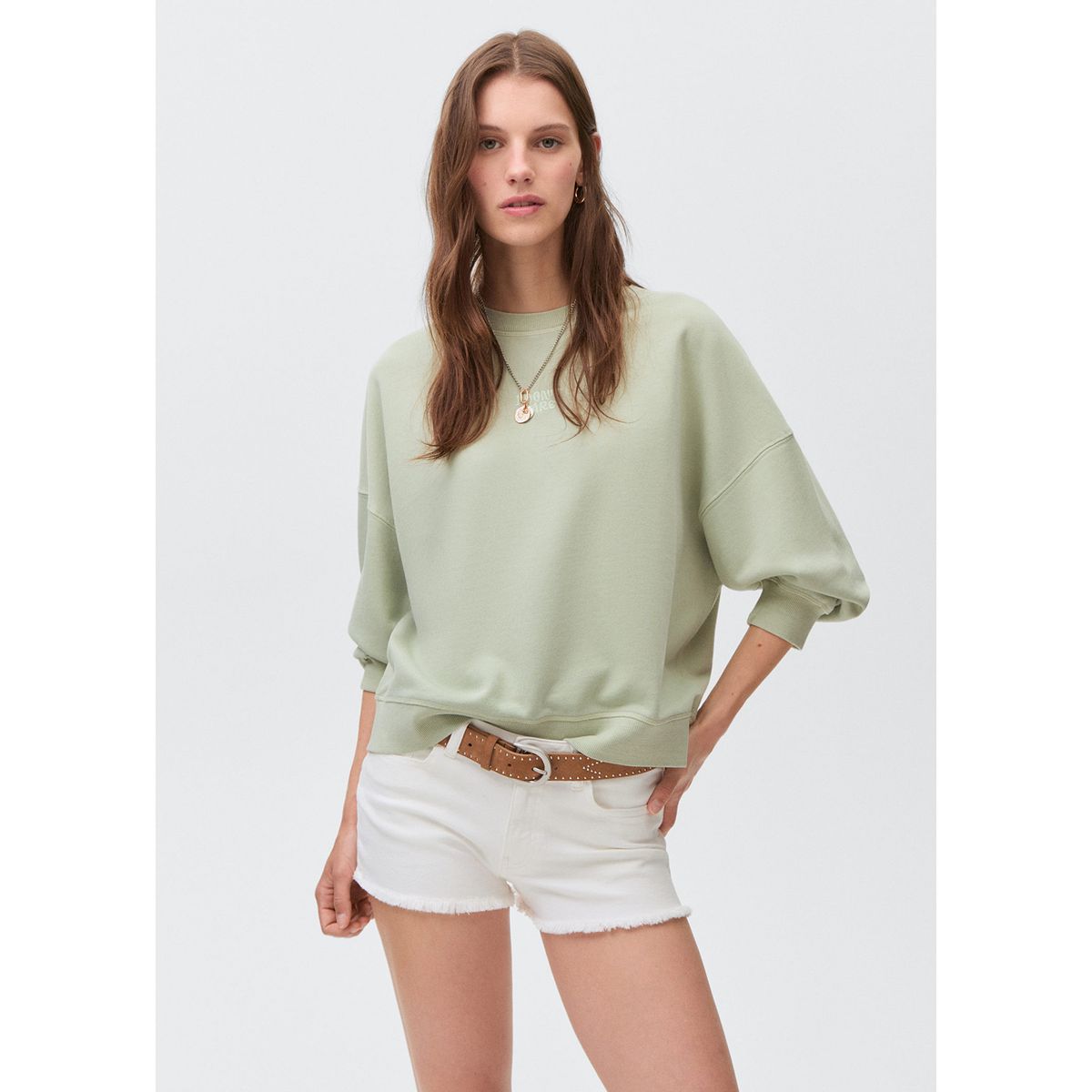 MANGO TEEN - Polera 100% Algodón Mujer Mango Teen