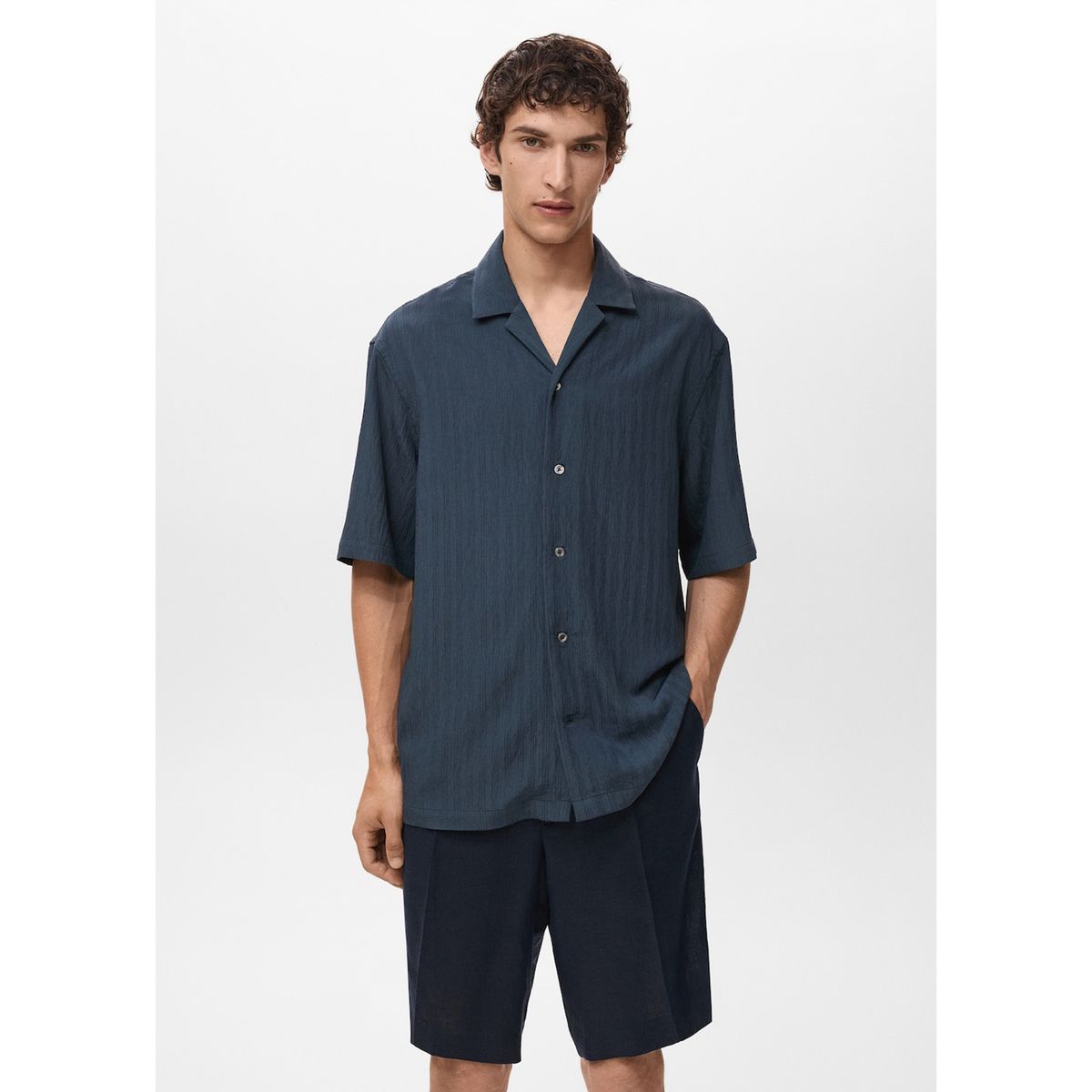 MANGO - Camisa Casual Regular Fit Hombre Man