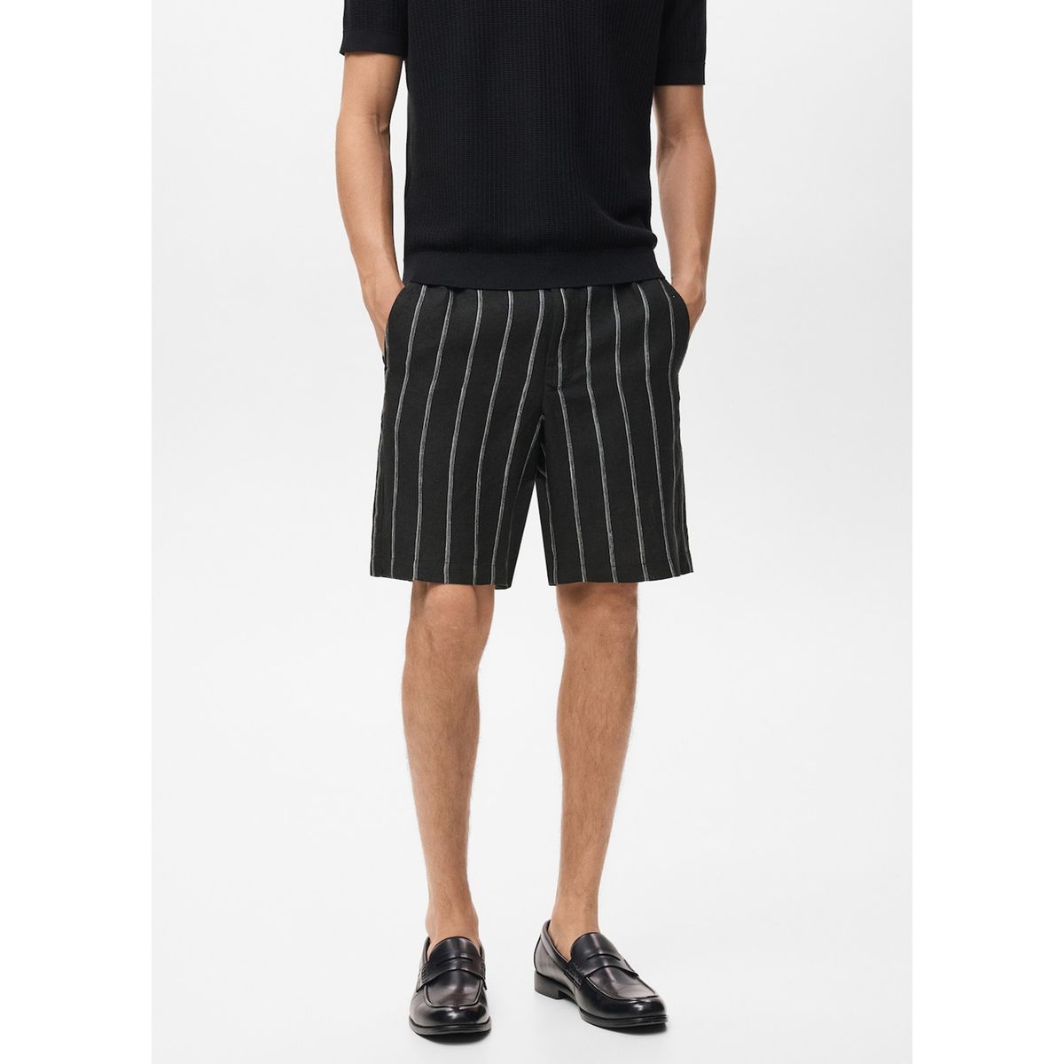 MANGO - Short 100% Lino Regular Fit Hombre Man