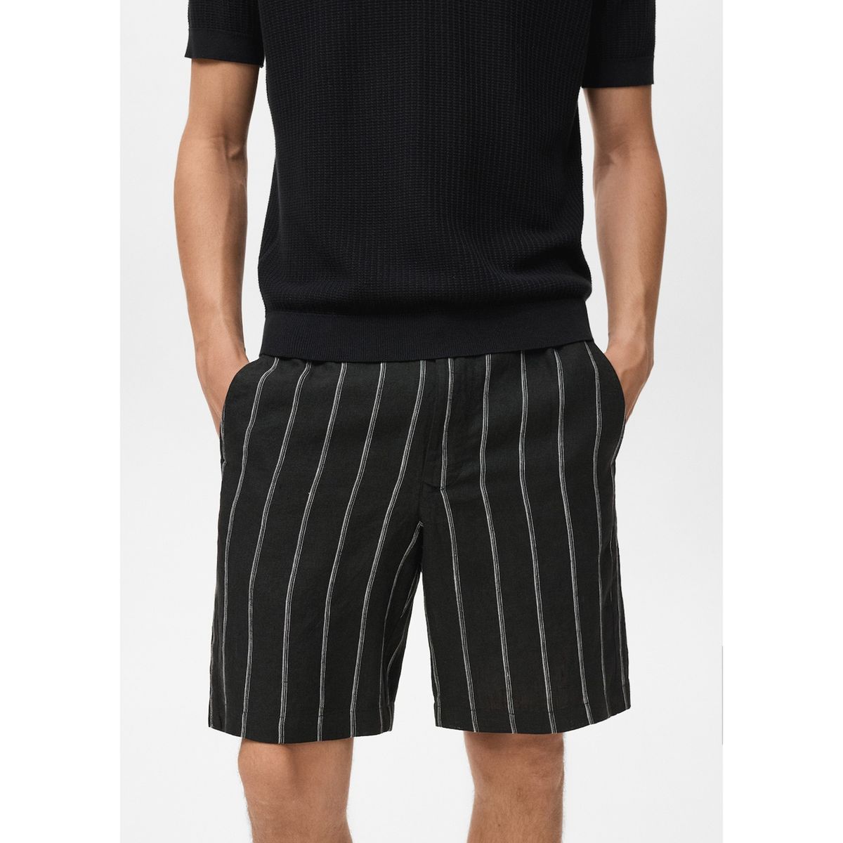 MANGO - Short 100% Lino Regular Fit Hombre Man