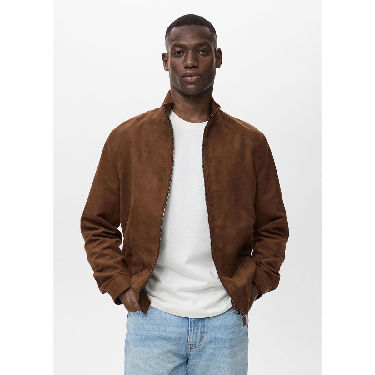 MANGO - Casaca Piel Casual Hombre Man