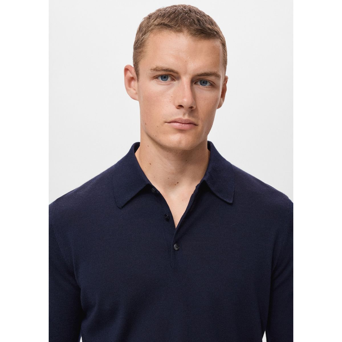 MANGO - Polo 100% Lana Casual Hombre Man