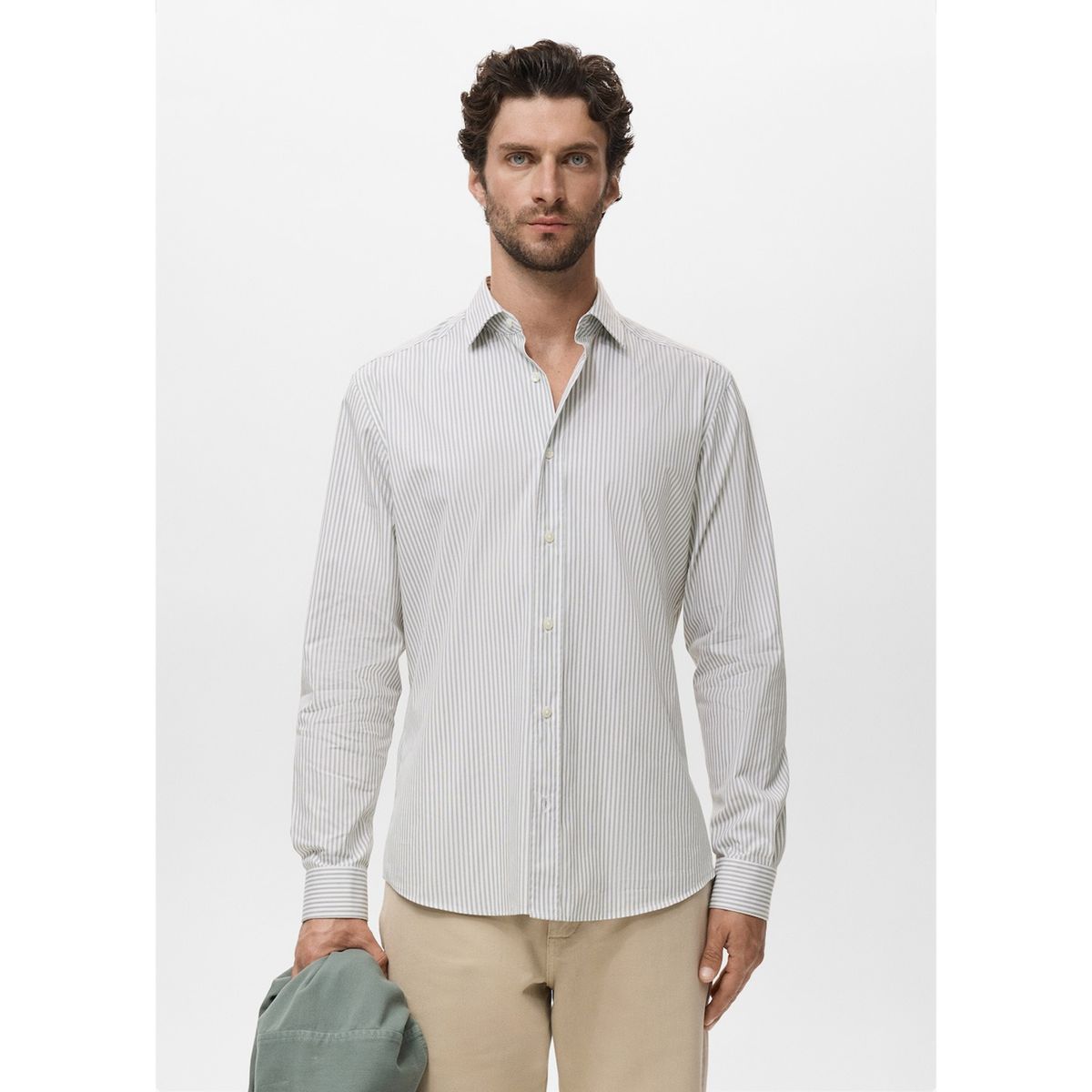 MANGO - Camisa 100% Algodón Regular Fit Hombre Man