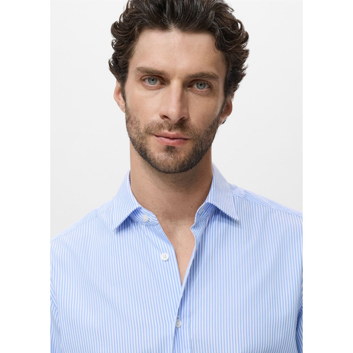 MANGO - Camisa 100% Algodón Regular Fit Hombre Man