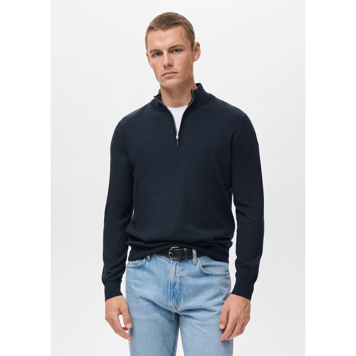 MANGO - Chompa 100% Lana Regular Fit Hombre Man