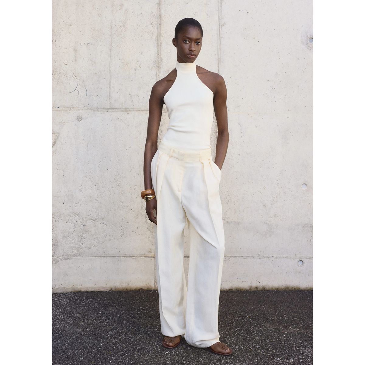 MANGO - Top Sin Mangas Mujer Mango