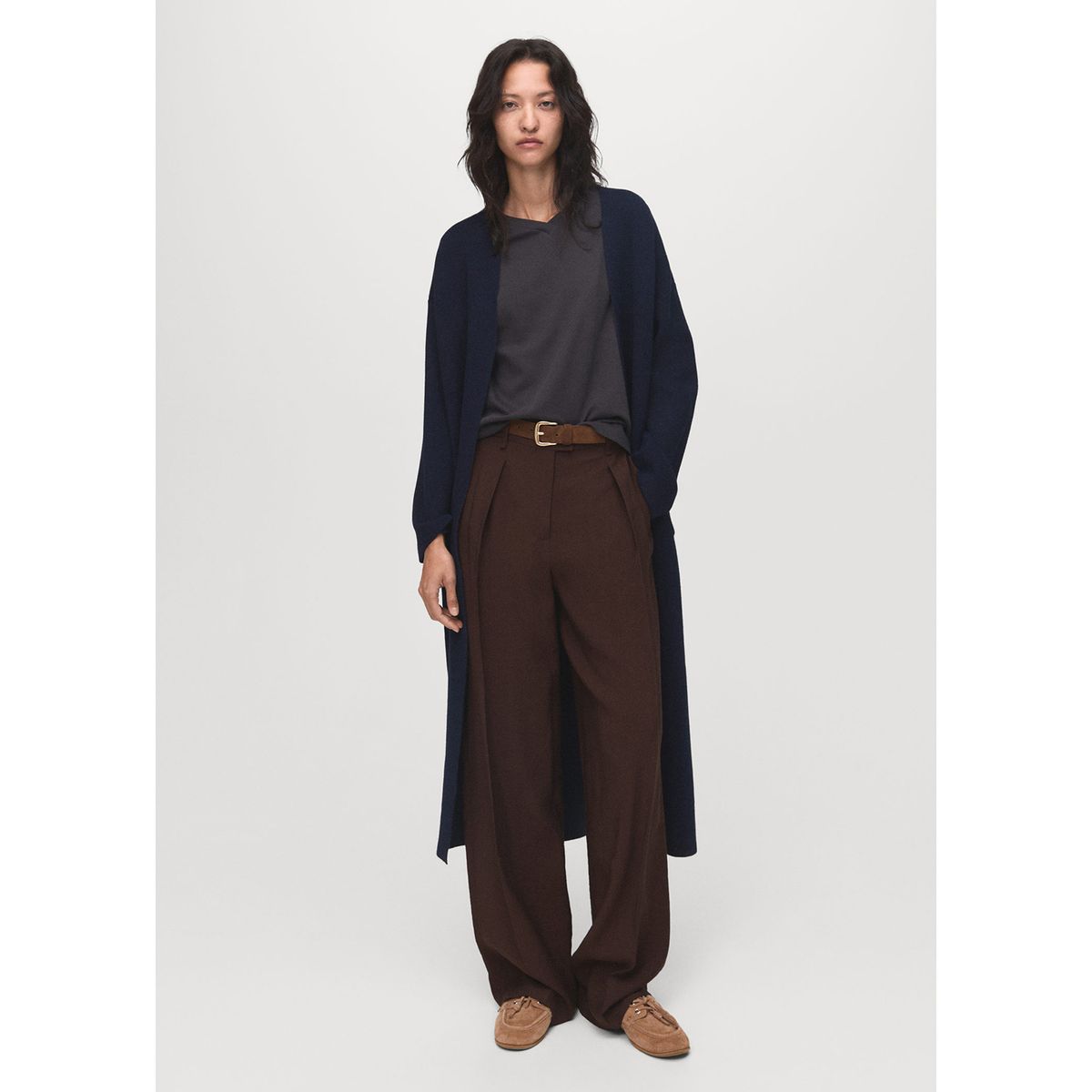 MANGO - Abrigo De Punto Mujer Mango