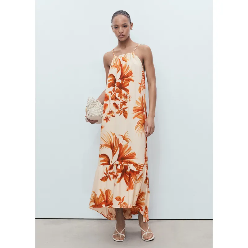 MANGO - Vestido Largo Mujer Mango