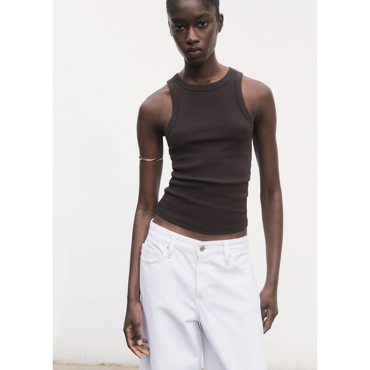 MANGO - Top Sin Mangas Mujer Mango