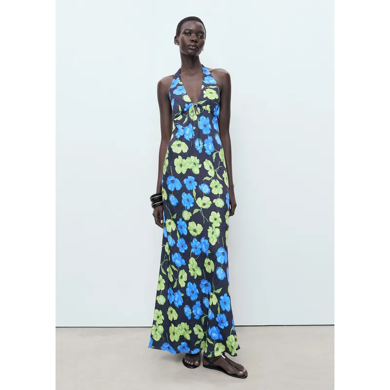 MANGO - Vestido Largo Mujer Mango