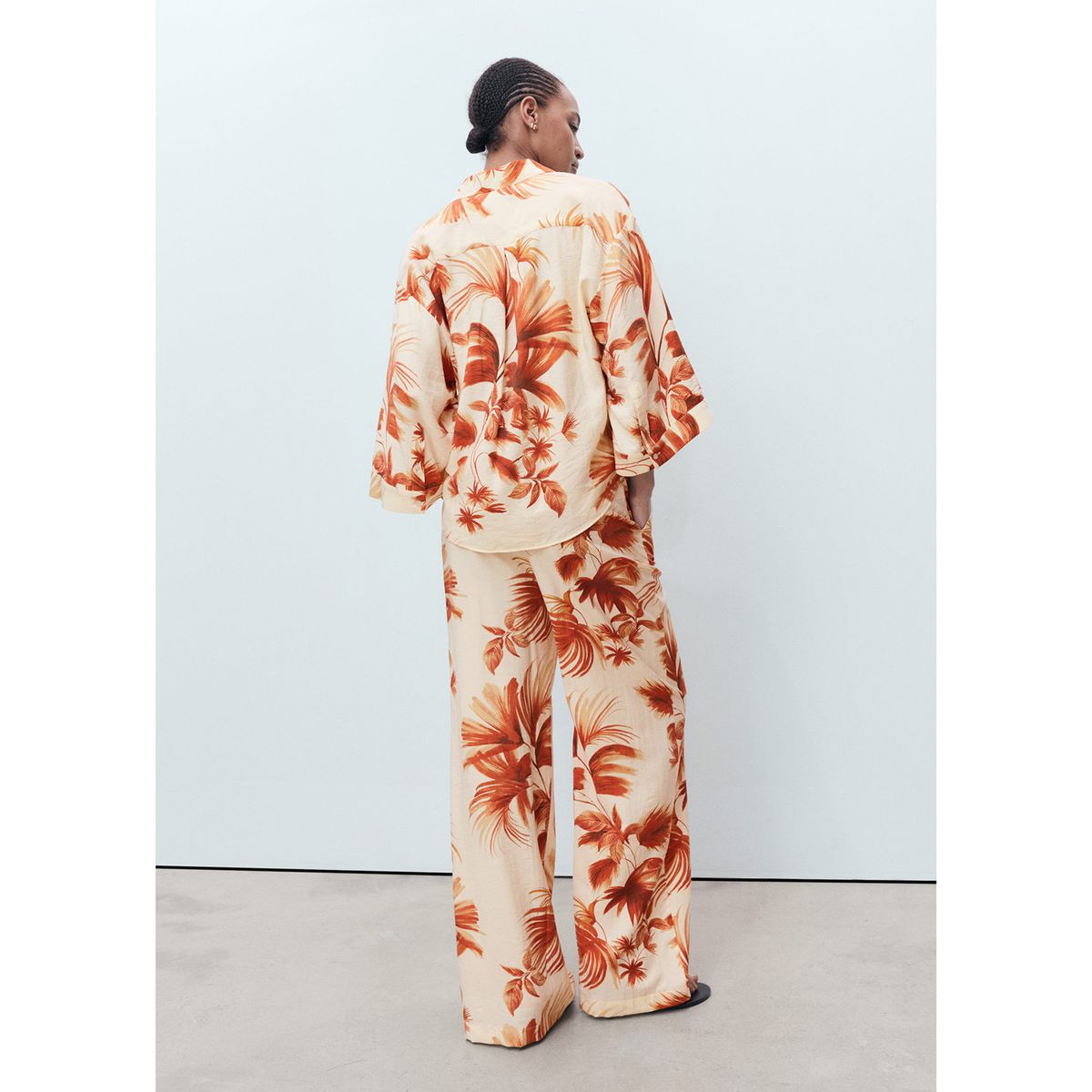 MANGO - Pantalón Straight Tiro Medio Mujer Mango