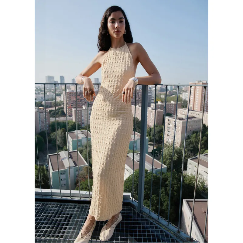 MANGO - Vestido Largo Mujer Mango