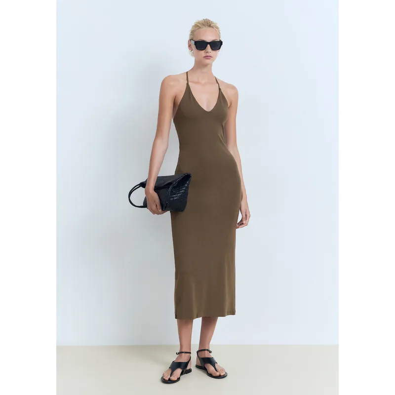 MANGO - Vestido Largo Mujer Mango