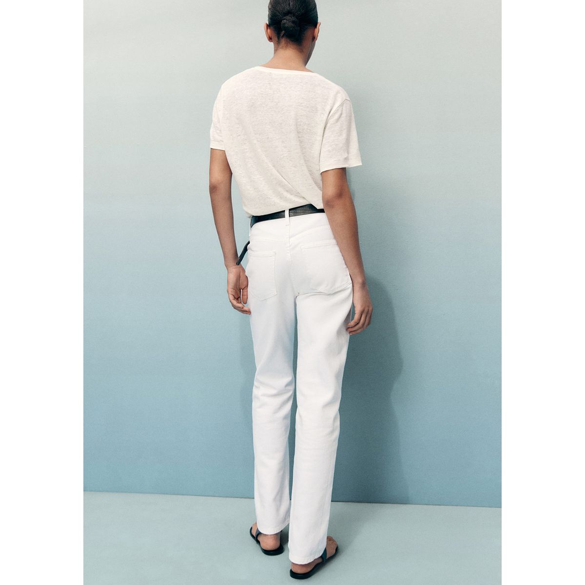 MANGO - Jean Straight Tiro Medio Mujer Mango