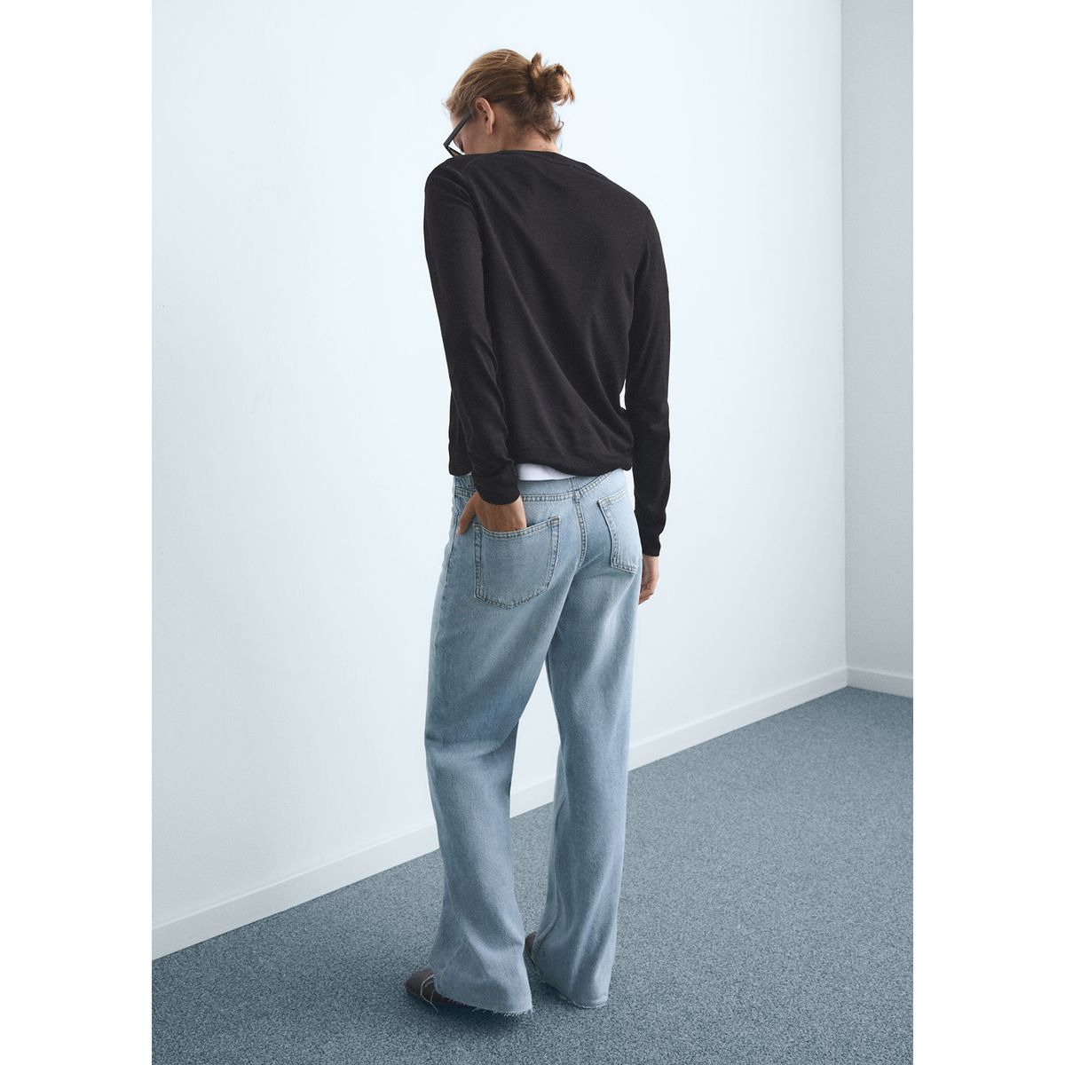 MANGO - Jean Wide Leg Tiro Alto Mujer Mango