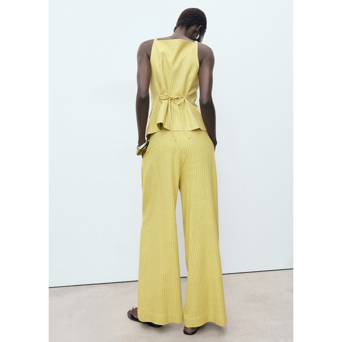 MANGO - Pantalón Straight Tiro Medio Mujer Mango