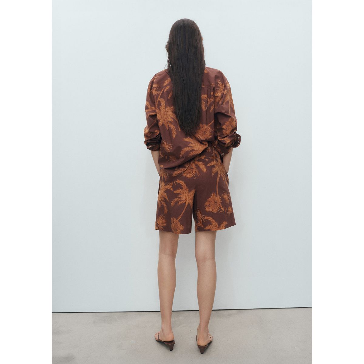 MANGO - Bermuda Tiro Medio Mujer Mango