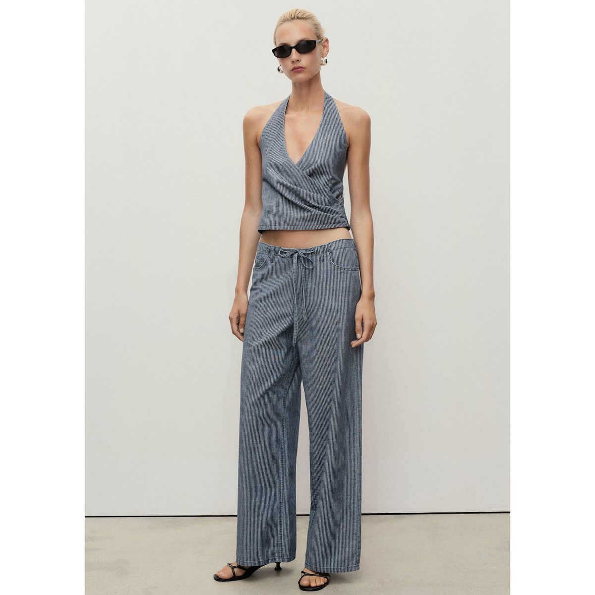 MANGO - Pantalón Straight Tiro Medio Mujer Mango