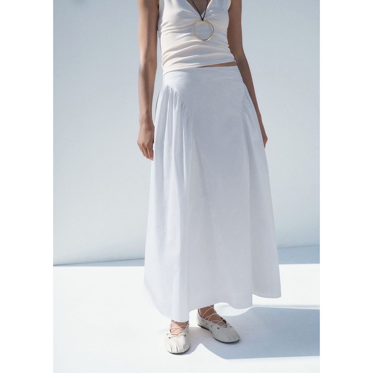 MANGO - Falda Larga Mujer Mango