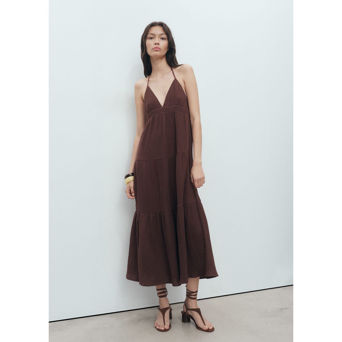 MANGO - Vestido Largo Mujer Mango