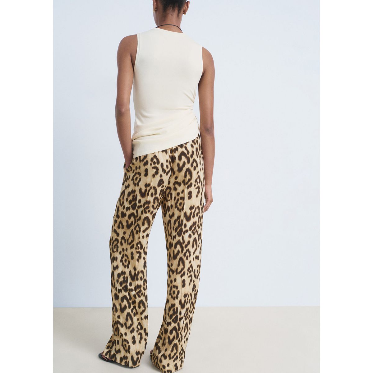 MANGO - Pantalón Straight Tiro Medio Mujer Mango