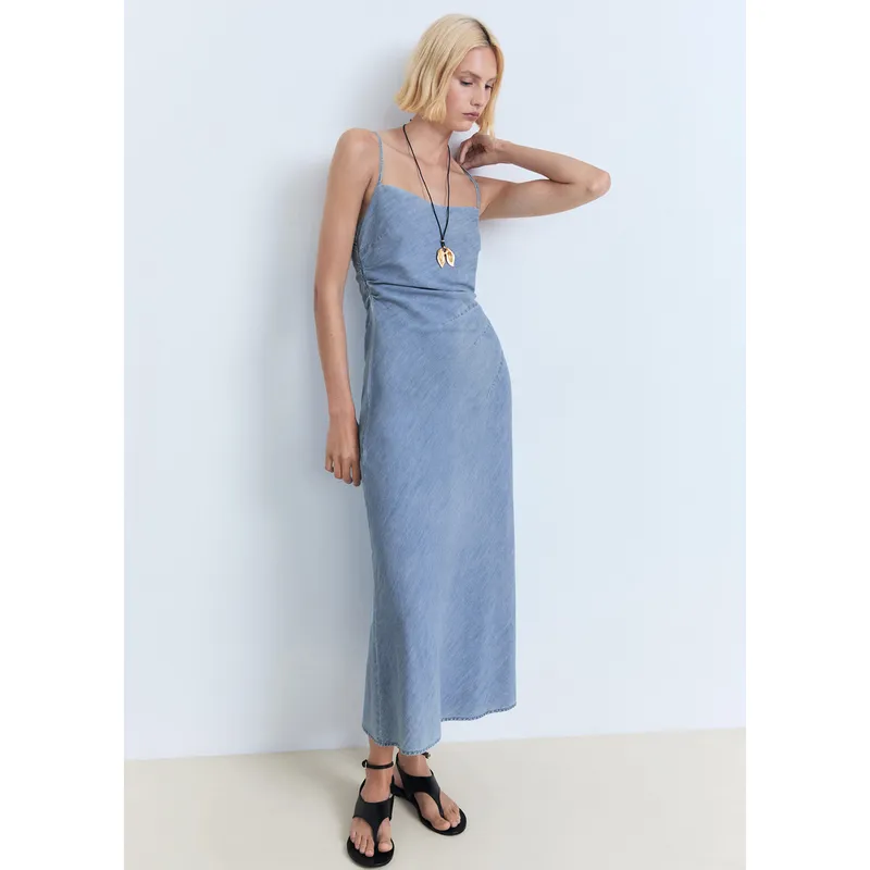 MANGO - Vestido Largo Mujer Mango