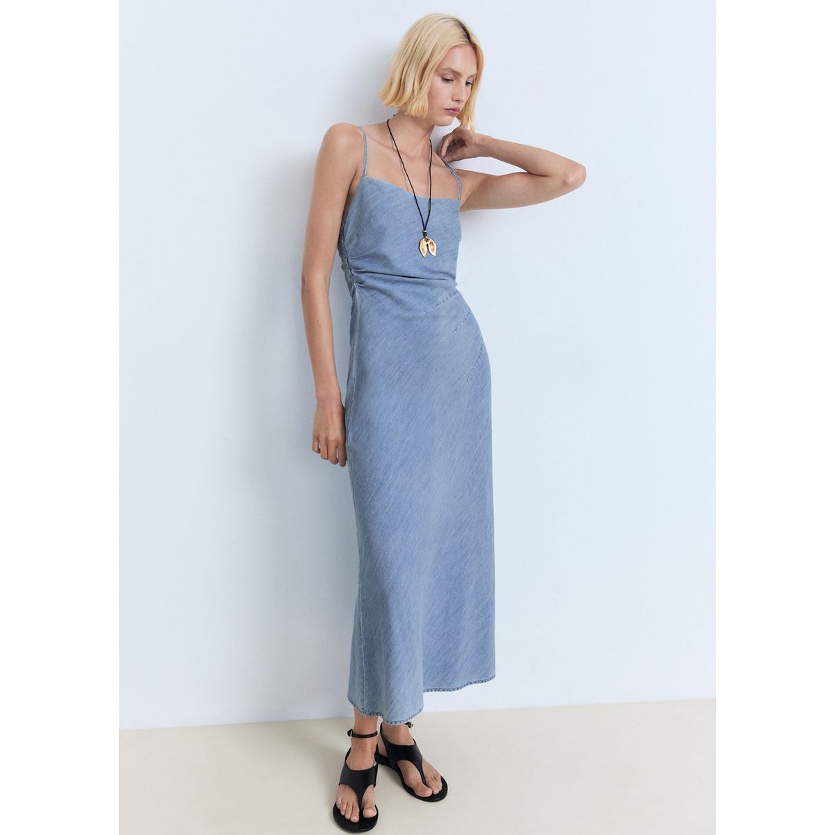 MANGO - Vestido Largo Mujer Mango