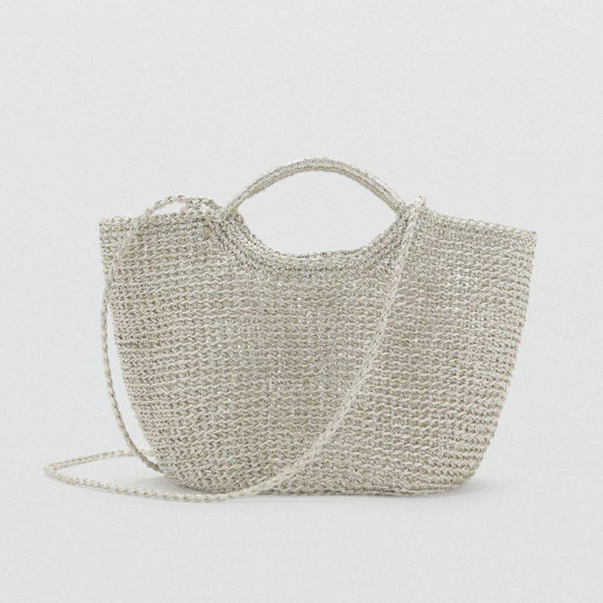 MANGO - Bandolera Platino Mujer Mango