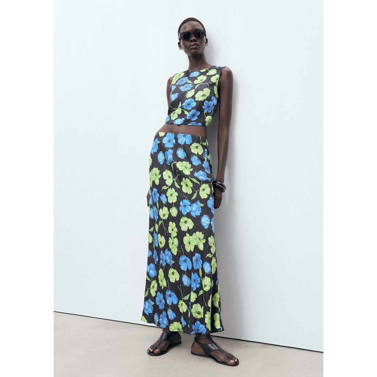 MANGO - Falda Larga Mujer Mango