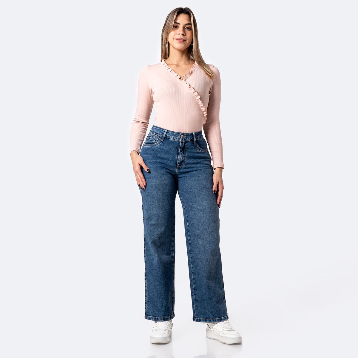 PIONIER - Jean Straight Tiro Alto Mujer Pionier