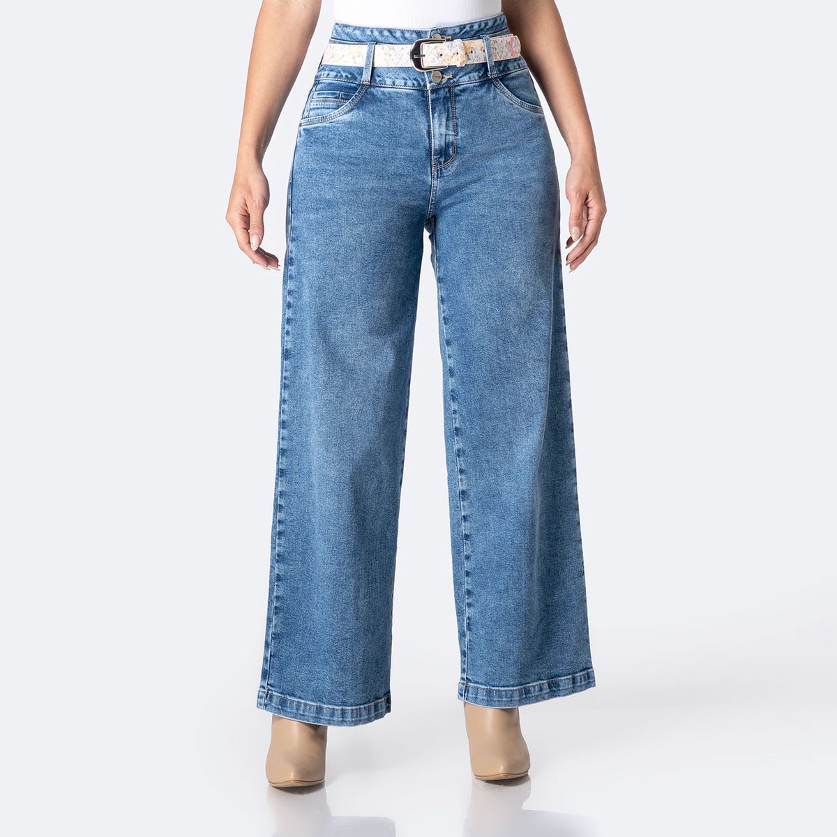 PIONIER - Jean Wide Leg Tiro Alto Mujer Pionier